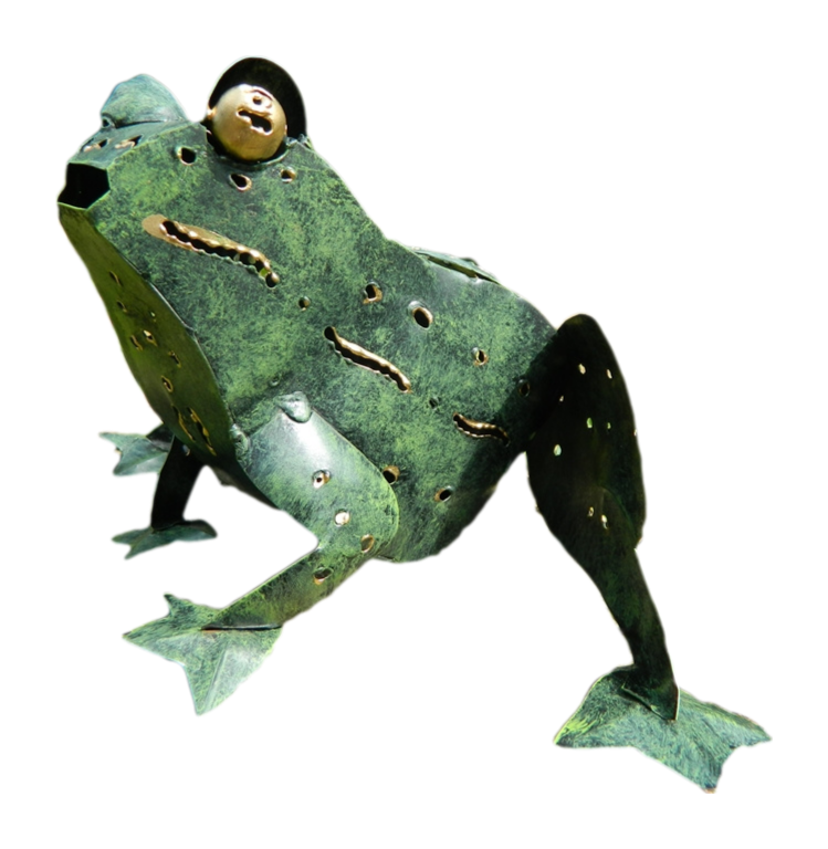 Metal Standing Animal Tealight Holder - Frog